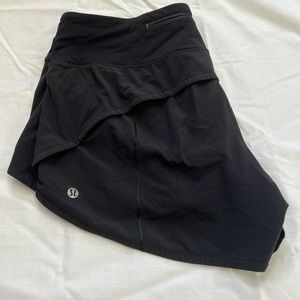 Lululemon Black Speed Up Shorts (8T)